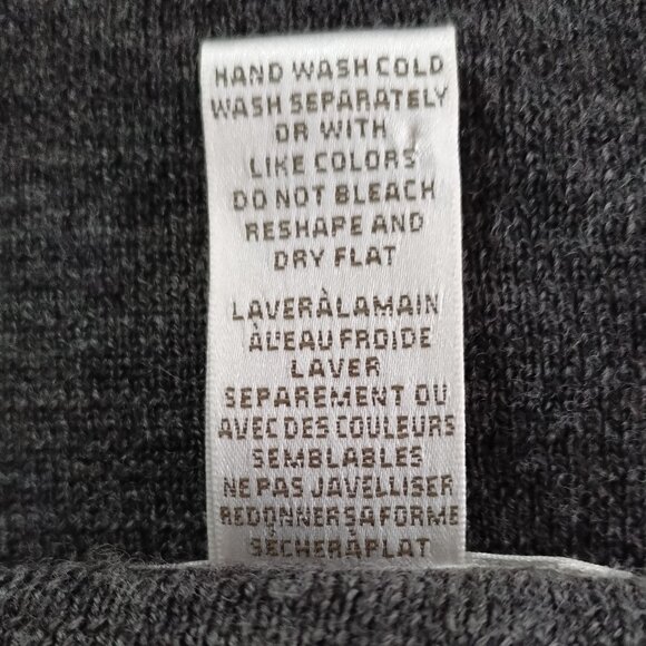 Grey Ruffle Italian Merino Wool Cardigan - Picture 13 of 13